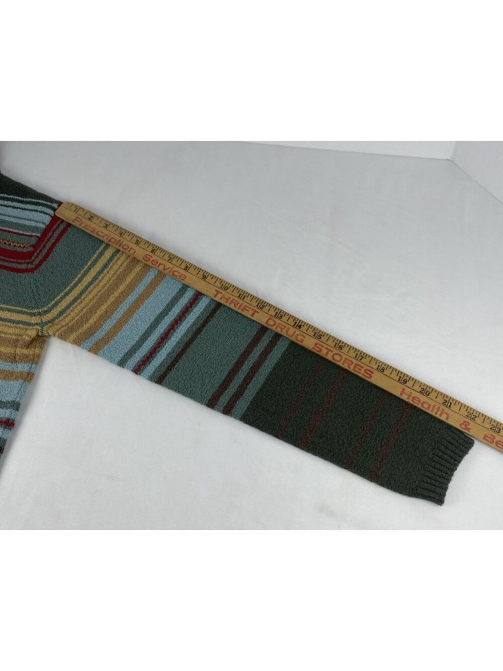 VTG Pendleton Oregon Womens Mock Neck Cotton Striped Pullover Sweater Size S - Picture 9 of 12
